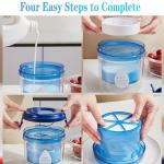 Greek Yogurt Strainer Yogurt Strainer with Strainer Cloth, for home use or small batch (450 grams) for thick Greek yogurt or cheese, 6 * 6 * 5.5 inches, clear, with lid, easy to clean