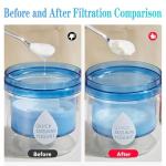 Greek Yogurt Strainer Yogurt Strainer with Strainer Cloth, for home use or small batch (450 grams) for thick Greek yogurt or cheese, 6 * 6 * 5.5 inches, clear, with lid, easy to clean