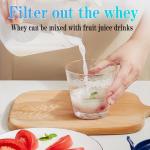 Greek Yogurt Strainer Yogurt Strainer with Strainer Cloth, for home use or small batch (450 grams) for thick Greek yogurt or cheese, 6 * 6 * 5.5 inches, clear, with lid, easy to clean