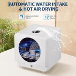 Compact Portable Countertop Dishwasher with 6 Wash Programs Including Rapid 10-Minute & Glass Mode, 5.3L Water Tank, Hot Air Dry up to 162℉, 24H Delay Start, Touch Control, Fits 2 Place Settings