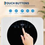 Compact Portable Countertop Dishwasher with 6 Wash Programs Including Rapid 10-Minute & Glass Mode, 5.3L Water Tank, Hot Air Dry up to 162℉, 24H Delay Start, Touch Control, Fits 2 Place Settings