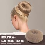 Teenitor Hair Bun Shaper Set, 4Pcs Hair Donut Bun Maker(Extra-large, Large, Medium, Small) with 20 pcs Large Bobby Pins, Tan Brown