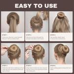 Teenitor Hair Bun Shaper Set, 4Pcs Hair Donut Bun Maker(Extra-large, Large, Medium, Small) with 20 pcs Large Bobby Pins, Tan Brown