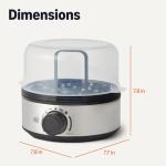 Amazon Basics Electric Egg Cooker for Hard-Boiled Eggs, 7-Egg Capacity, BPA Free, Black