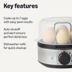 Amazon Basics Electric Egg Cooker for Hard-Boiled Eggs, 7-Egg Capacity, BPA Free, Black