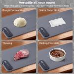 Food Warming Mat 24x16inch Surface Heating for Food Party Buffet Daily Use, Portable Electric Silicone Defrosting Tray, Hot Plate Keep Food Warm (Gray)