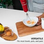 OVENTE Immersion Hand Blender, 300W Electric Handheld Portable Stick Mixer Set with 2 Mixing Speed, Stainless Steel Blades, Egg Whisk Attachment, Mixing Beaker and BPA-Free Food Chopper, Red HS565R