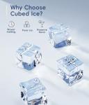 ecozy Ice Cube Maker Countertop, 45 lbs Per Day Ice Machine, 24 Cubes Ready in 13 Mins, Self-Cleaning Function, Perfect for Home Kitchen Bar Party Office, Stainless Steel