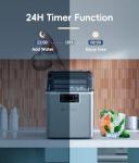 ecozy Ice Cube Maker Countertop, 45 lbs Per Day Ice Machine, 24 Cubes Ready in 13 Mins, Self-Cleaning Function, Perfect for Home Kitchen Bar Party Office, Stainless Steel