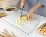Kitchenville Glass Cutting Board 16"x12": Tempered Glass Kitchen Counter Protector - Durable- Scratch-Resistant, Heat-Proof - Clear Design