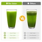 Juicer Machine, Commercial Juice Extractor, Heavy Duty Centrifugal Juicer Machine Electric Stainless Steel Whole Vegetable & Fruit Juice Maker Squeezer, 110V 370W Juice & Residue Separated Low Noise