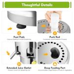 Juicer Machine, Commercial Juice Extractor, Heavy Duty Centrifugal Juicer Machine Electric Stainless Steel Whole Vegetable & Fruit Juice Maker Squeezer, 110V 370W Juice & Residue Separated Low Noise
