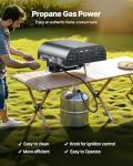 VEVOR Propane Outdoor Pizza Oven, 12 in Auto Rotating Propane Gas Pizza Ovens, Portable Pizza Cooker with Electric Rotation System, Carry Bag, Pizza Maker for Outside Backyard Patio Camping, Black