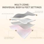 Bwarm Premium Multi-Zone Electric Heated Mattress Pad King Size, 78" x 80", Dual Controllers, 9 Heat Settings, 1-12 Hours Auto Off, Individual Body and Feet Settings, Machine Washable