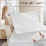 Bwarm Premium Multi-Zone Electric Heated Mattress Pad King Size, 78" x 80", Dual Controllers, 9 Heat Settings, 1-12 Hours Auto Off, Individual Body and Feet Settings, Machine Washable