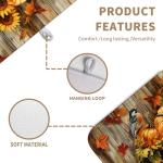 Fall Pumpkin Dish Drying Mat Autumn Maple Leaves Thanksgiving Large Kitchen Mats Dish Drying Pad Absorbent Dish Dryer Mat for Kitchen Countertops Microfiber Drainer Pad Dish Drying Mats (18x24 in)
