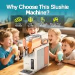 VIBOFROST 9-in-1 Slushie Machine for Home,88oz Frozen Drink Maker with Rapid Cooling&Auto-Clean,Quiet Ice Slush Maker for Margaritas,Milkshakes,Frappés&More, Perfect for Parties (Ivory)