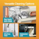 VIBOFROST 9-in-1 Slushie Machine for Home,88oz Frozen Drink Maker with Rapid Cooling&Auto-Clean,Quiet Ice Slush Maker for Margaritas,Milkshakes,Frappés&More, Perfect for Parties (Ivory)