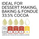 Sephra Belgian WHITE Fondue Chocolate - Fountain Ready Imported Belgian Chocolate for Melting - Organic Baking Chocolate - White Couverture Chocolate HALAL, Vegan & Gluten Free, 2lbs