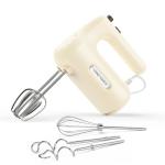 Lord Eagle 5-Speed Hand Mixer Electric Heldhand, 300W Compact Mixer for Baking, Egg Beater, Blending or Cooking, Portable & Lightweight, 5 Accessories, Cream
