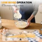 Lord Eagle 5-Speed Hand Mixer Electric Heldhand, 300W Compact Mixer for Baking, Egg Beater, Blending or Cooking, Portable & Lightweight, 5 Accessories, Cream