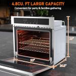 Garvee Wall Oven 30 in Single Wall Ovens Electric Built-in Convection Oven, 3800W, 4.8 Cu.Ft. Broil Bake Roast Function, Safety Lock, LED Display, Touch Control, Timer for Kitchen Cabinetry