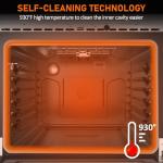 Garvee Wall Oven 30 in Single Wall Ovens Electric Built-in Convection Oven, 3800W, 4.8 Cu.Ft. Broil Bake Roast Function, Safety Lock, LED Display, Touch Control, Timer for Kitchen Cabinetry