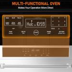 Garvee Wall Oven 30 in Single Wall Ovens Electric Built-in Convection Oven, 3800W, 4.8 Cu.Ft. Broil Bake Roast Function, Safety Lock, LED Display, Touch Control, Timer for Kitchen Cabinetry