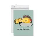 Andaz Press Funny Wedding Jumbo Card, Taco Bout A Wedding 8.5 x 11 inch Blank Congratulations Greeting Card with Envelope, Humour, Rude Card for Newlyweds, Bride and Groom, 1-Pack