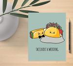 Andaz Press Funny Wedding Jumbo Card, Taco Bout A Wedding 8.5 x 11 inch Blank Congratulations Greeting Card with Envelope, Humour, Rude Card for Newlyweds, Bride and Groom, 1-Pack