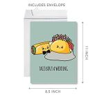 Andaz Press Funny Wedding Jumbo Card, Taco Bout A Wedding 8.5 x 11 inch Blank Congratulations Greeting Card with Envelope, Humour, Rude Card for Newlyweds, Bride and Groom, 1-Pack