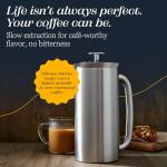 ESPRO P7 French Press Coffee Maker - Double-Walled Stainless Steel Insulated with Micro-Filter, 32 Ounces, Brushed Stainless Steel