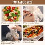 Humyoun 15 Pcs Cooking Papers 24" x 24" Vegetable Cooking Parchment Non-stick, Reusable Parchment Sheets with Silicone for Steaming, Boiling, Baking