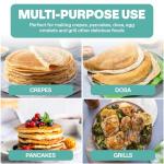 Euro Cuisine 12-Inch Electric Crepe Maker with Accessories