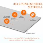 Mineye 304 Brushed Stainless Steel Sheet Gap Filler, Self-Adhesive Metal Gap Filler Trim Strip for Wall Oven/Microwave Combo/Range/Cooktop, 30" Long, 3'' Wide, 20Ga Thickness ﻿