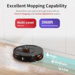 Robot Vacuum and Mop Combo with Self-Emptying, Customizable Map Cleaning with LiDAR Navigation, 6000Pa Suction, Smart No-Go Zones, 70Days Hands-free Robotic Vacuum Cleaner for Floor, Carpet, Pet Hair
