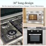 Mineye 304 Brushed Stainless Steel Sheet Gap Filler, Self-Adhesive Metal Gap Filler Trim Strip for Wall Oven/Microwave Combo/Range/Cooktop, 30" Long, 3'' Wide, 20Ga Thickness ﻿