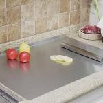 BILLAMB Stainless Steel Cutting Boards for The Kitchen, Suitable for Meat, Fruits, Vegetables, Bread, and Baking Large-sized Cutting Boards (50 x 50cm/19.7 x 19.7 in)