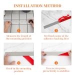 Mineye 304 Brushed Stainless Steel Sheet Gap Filler, Self-Adhesive Metal Gap Filler Trim Strip for Wall Oven/Microwave Combo/Range/Cooktop, 30" Long, 3'' Wide, 20Ga Thickness ﻿