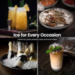 Kismile Nugget Ice Makers Countertop,Portable Ice Machine with Crushed Ice, 35lbs/Day,Self-Cleaning,One-Click Operation for Home Use(Black)