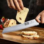 HOSHANHO Bread Knife 8 inch, Japanese High Carbon Stainless Steel Serrated Bread Knife, Professional Bread Cutting Knife for Homemade Bread