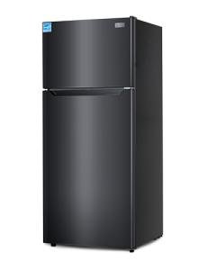 BLACK+DECKER 14.6 Cu. Ft. Top Mount Refrigerator with Freezer, 2 Door Refrigerator with Top Freezer and Adjustable Temperature Control, ENERGY STAR, BR1460HB, Black