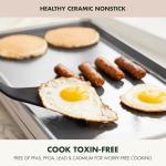 GreenPan 10.5”x20” Electric Griddle with Warming Drawer