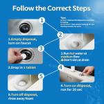 ORIENTLEAF Garbage Disposal Cleaner and Deodorizer Tablets 20g 1 Year Supply Sink Cleaner, Prevents Odors, Natural Kitchen Drain Cleaning Care 12 Pack