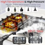 Goyappin Handheld Steam Cleaner for Home, 2500W High Pressure Steam Cleaner for Car Detailing, 3 Steam Levels, 1600Ml Tank, High Heat Steamer for Bed Bugs, Couch, Furniture, Kitchen, Bathroom, Floors