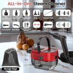 Goyappin Handheld Steam Cleaner for Home, 2500W High Pressure Steam Cleaner for Car Detailing, 3 Steam Levels, 1600Ml Tank, High Heat Steamer for Bed Bugs, Couch, Furniture, Kitchen, Bathroom, Floors