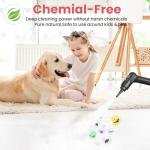 Goyappin Handheld Steam Cleaner for Home, 2500W High Pressure Steam Cleaner for Car Detailing, 3 Steam Levels, 1600Ml Tank, High Heat Steamer for Bed Bugs, Couch, Furniture, Kitchen, Bathroom, Floors