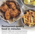 Hamilton Beach Electric Deep Fryer with 2 Baskets and Lid, 4.5 Liters / 19 Cups Oil Capacity, Temperature Control, View Window, Professional Style, 1800 Watts, Stainless Steel (35036)