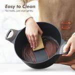 SENSARTE Pots and Pans Set Non stick, Non toxic Healthy Induction Cookware Set, 14 Pcs Non Stick Kitchen Cooking Set with Frying Pans Set & Saucepan, PFOA PFOS APEO Free, Black