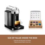Nespresso Vertuo Coffee and Espresso Maker by Breville, Chrome with Aeroccino Milk Frother